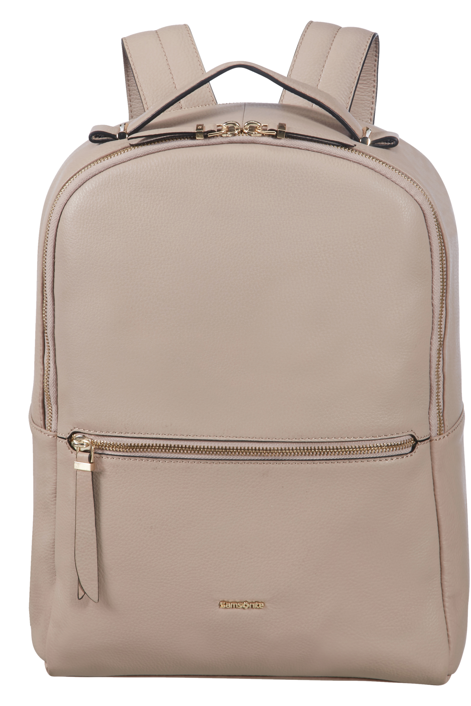 beige laptop backpack