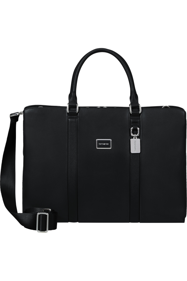 Image Biz Leather Briefcase 15.6" | Samsonite Image Biz Leather Briefcase 15.6'  Black