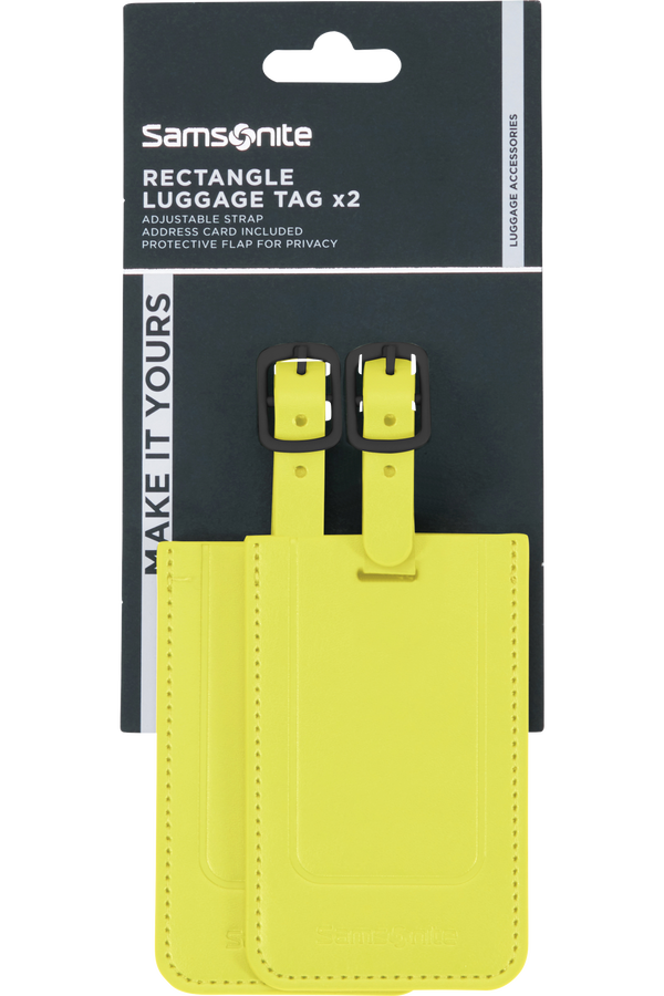 Samsonite Ta Revolution Rectangle Luggage Tag x2  Lime