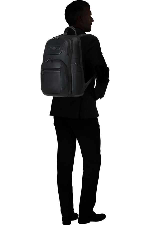 Samsonite Pro-Dlx 6 Leather Backpack 15.6'  Black