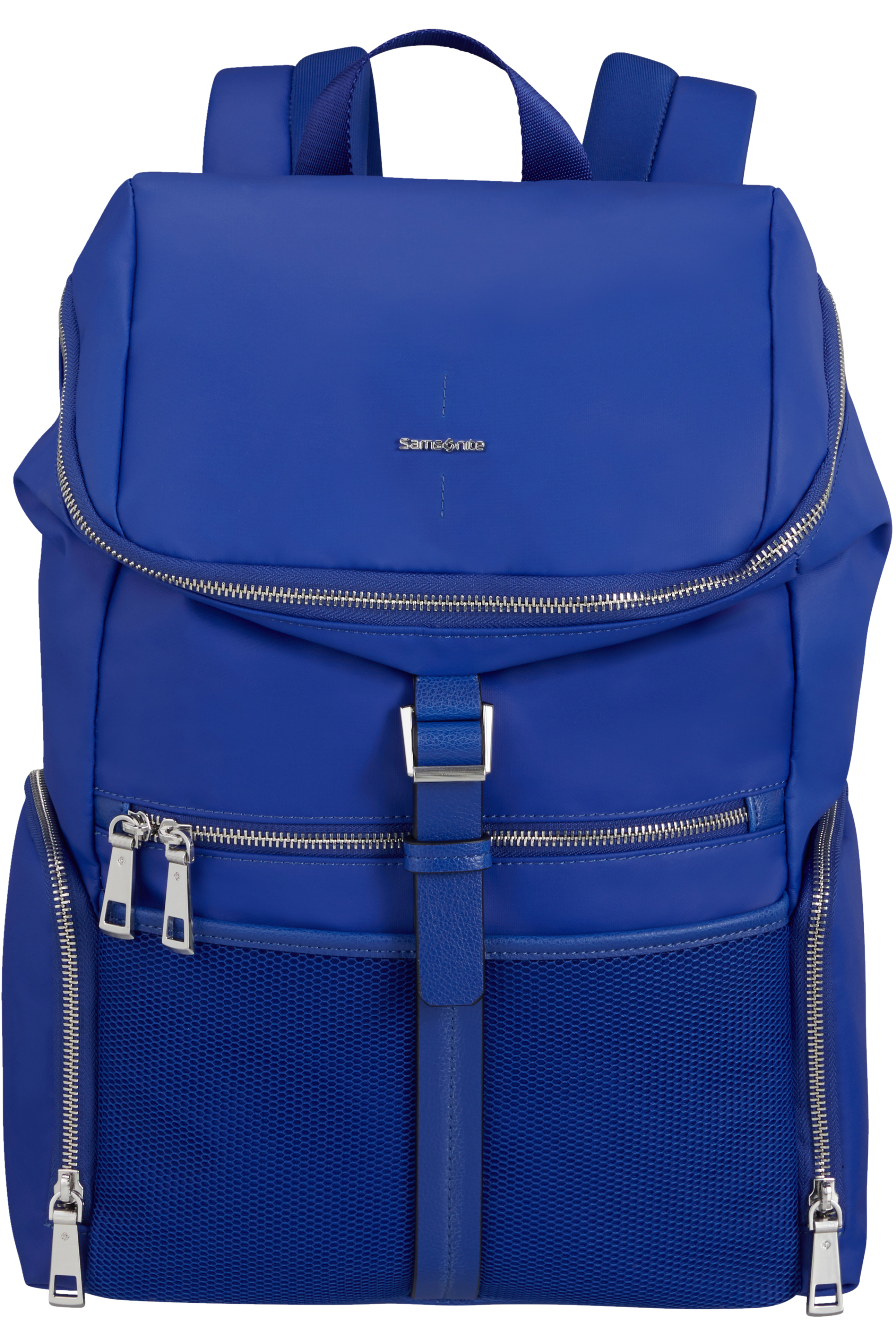 a blue backpack