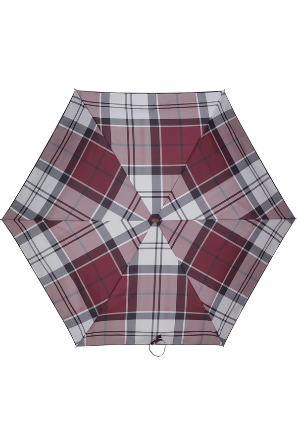 Samsonite Alu Drop S 3 Sect. Manual Flat  Garnet Red Check