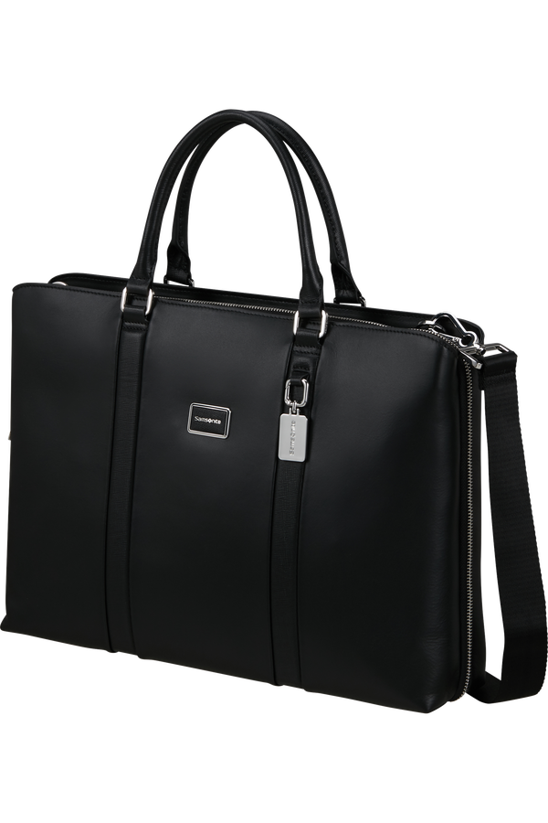 Image Biz Leather Briefcase 15.6" | Samsonite Image Biz Leather Briefcase 15.6'  Black