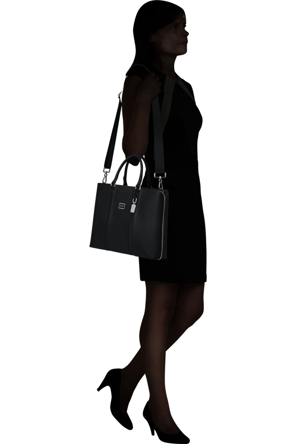 Image Biz Leather Briefcase 15.6" | Samsonite Image Biz Leather Briefcase 15.6'  Black