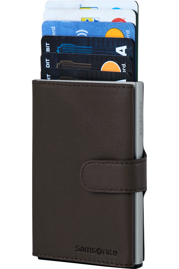 Samsonite Alu Fit 202 - Slide-up Wallet  Dark Brown