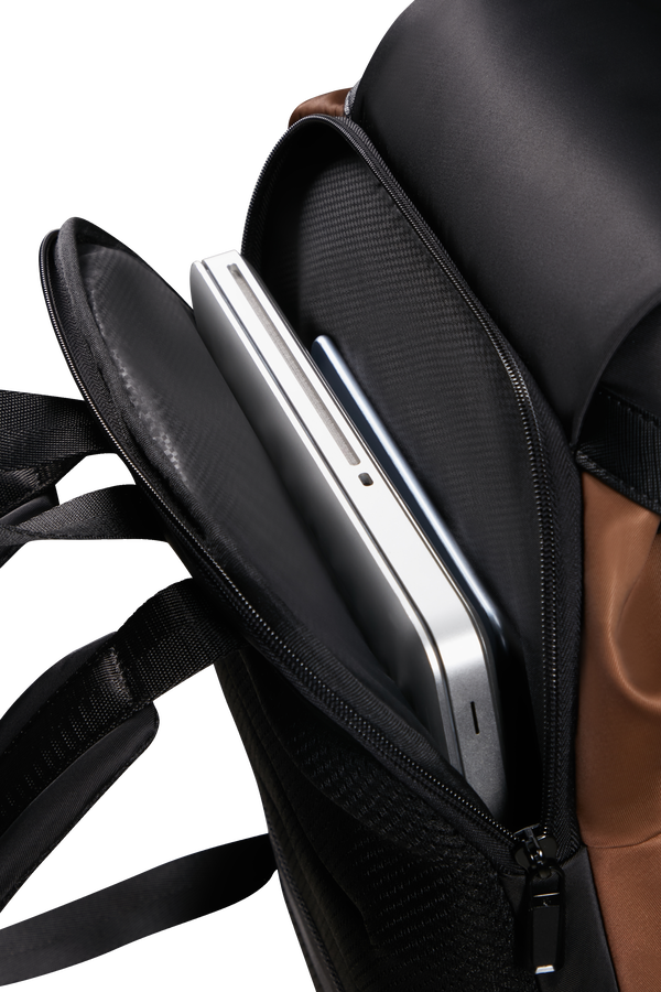 Samsonite Relyon Backpack M 15.6'' with flap  Toffee/Apricot