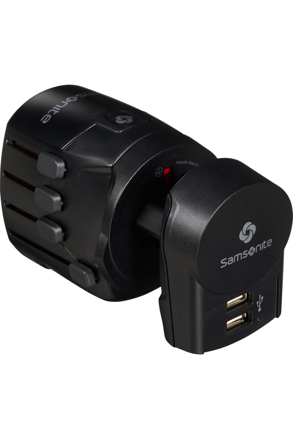 Samsonite Travel Accessories World Adaptor Pro 3-P+USB Black