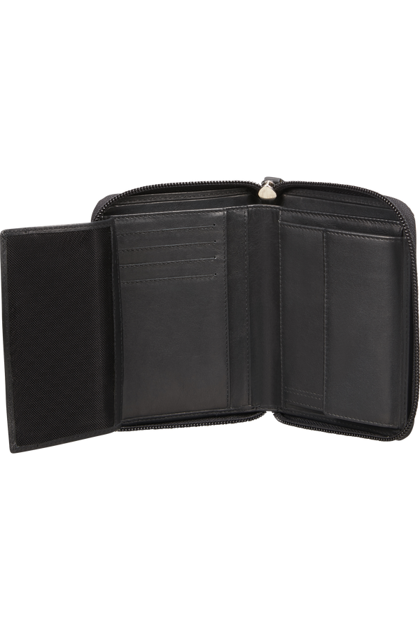 Samsonite Attack 2 Slg 323 - W ZIP AR+8CC+HFL+C  Black