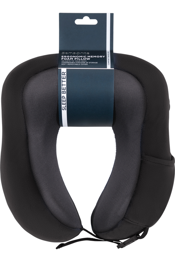 Samsonite Ta Revolution Ergonomic Memory Foam Pillow  Black