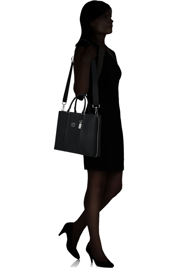 Image Biz Leather Briefcase 15.6" | Samsonite Image Biz Leather Briefcase 15.6'  Black