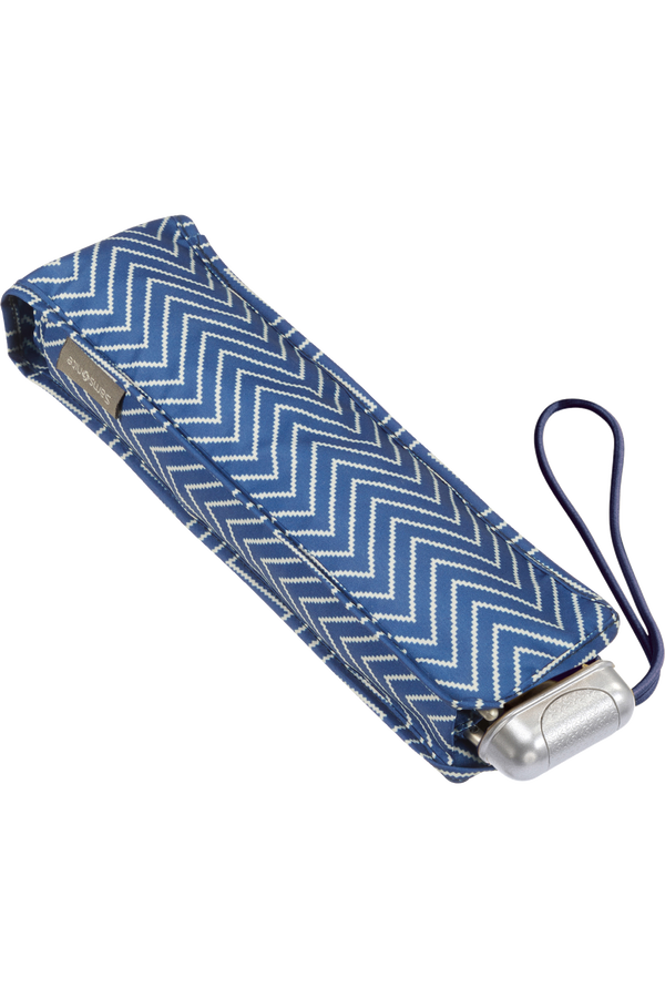 Samsonite Alu Drop S 3 Sect. Manual Flat  Geometric Blue Print