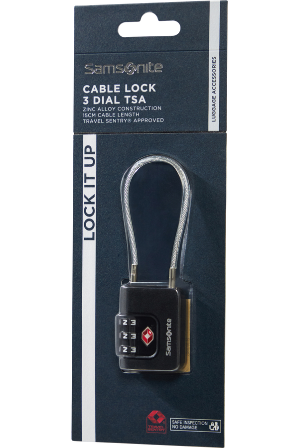 Samsonite Ta Revolution Cablelock 3 dial TSA  Black