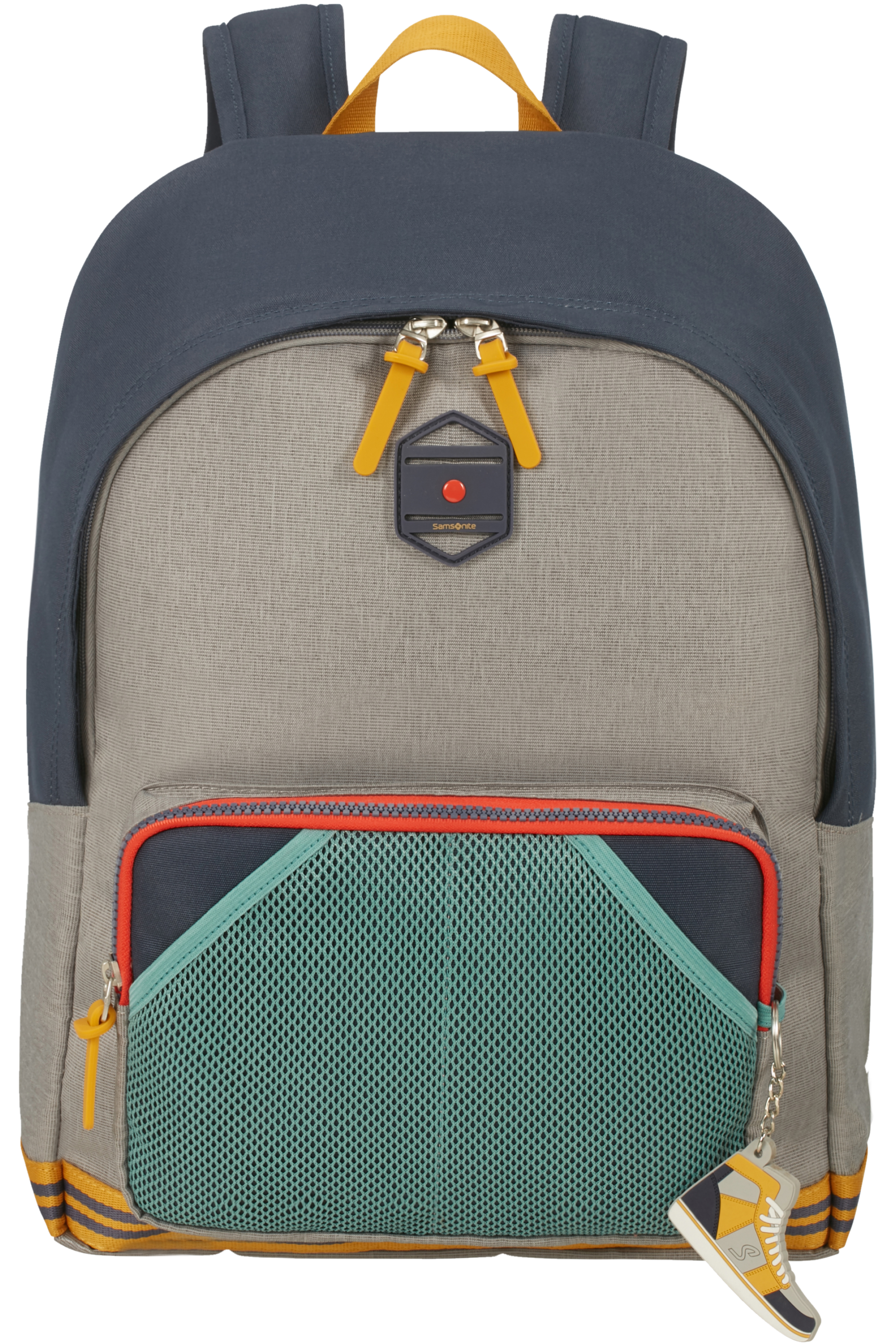 denim school backpack